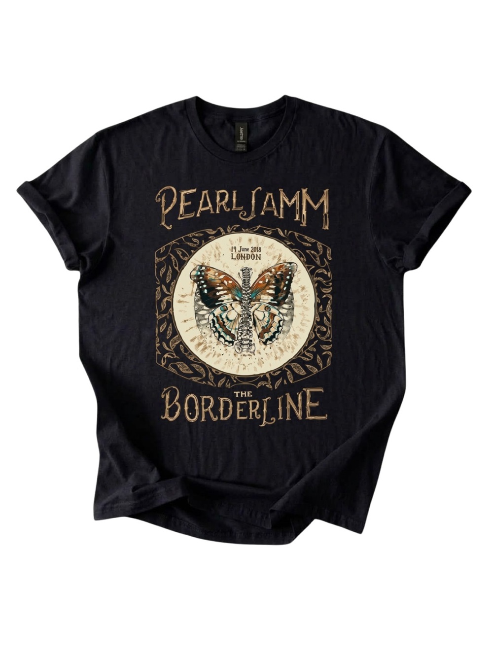Gildan Black Butterfly Graphic Tee